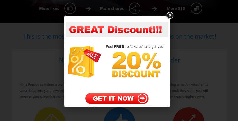 Ninja Popups plugin example