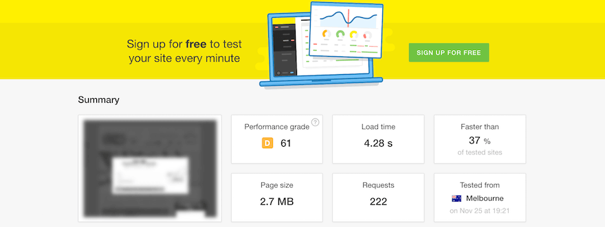 WP Runner client example unoptimised speed test with pingdom (4.3 seconds) WP Runner client example unoptimised speed test with pingdom (4.3 seconds)