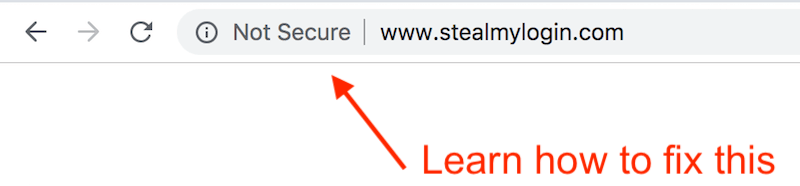How to fix SSL not secure warning