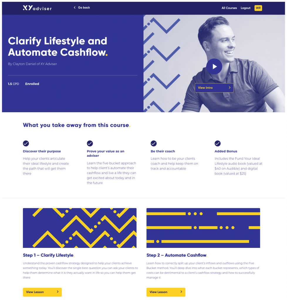 WP Runner Customer XY Adviser Website Design